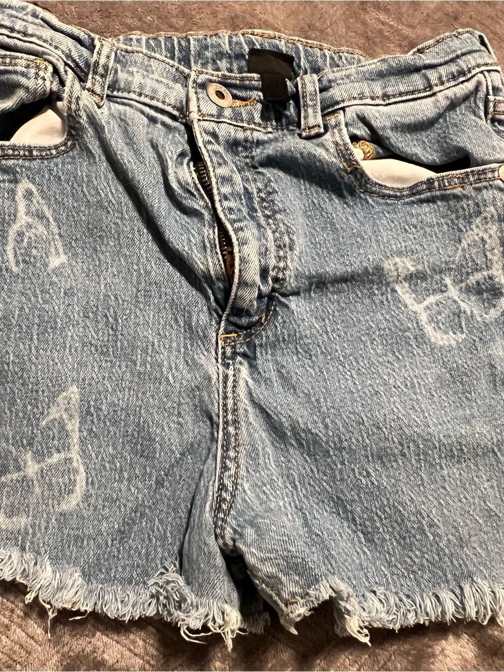 art class Light Blue Denim Frayed Hem Shorts